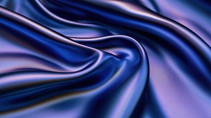 Fototapeta premium Abstract Blue Satin Drapery: Luxurious Texture and Shimmering Waves