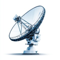 High-quality isolated image of a satellite dish de-icing system, placed on a pure white background, perfect for graphic design or advertising purposes, ensuring uninterrupted signal in winter.