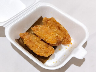 Udang keju or cheese prawns Food menu at Mie Gacoan restaurant.