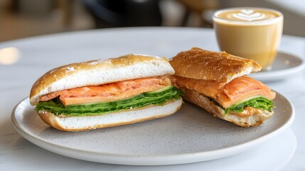 Delicious Smoked Salmon Cucumber Sandwiches on Crusty Bread