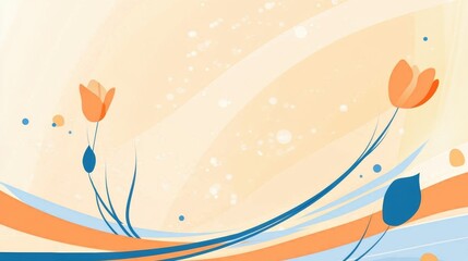 Beautiful background template made of Spring flowers.