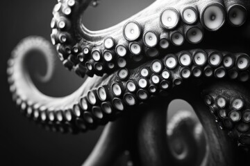Obraz premium A detailed photograph of a large octopus with suckers visible