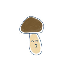 mushroom isolated on black