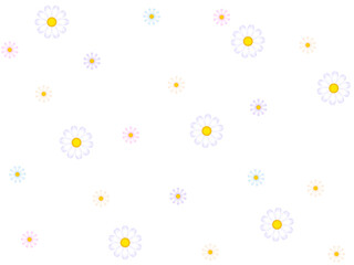 花のシームレスパターン　D-1