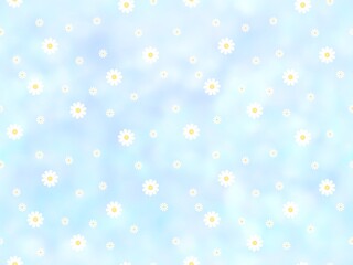 花のシームレスパターン　D-2'