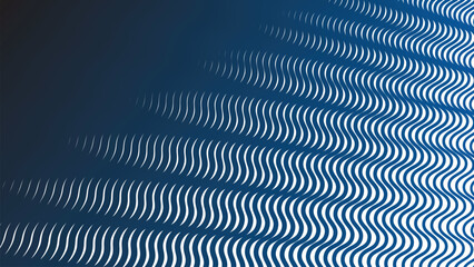 Dark blue wave stripes pattern abstract background