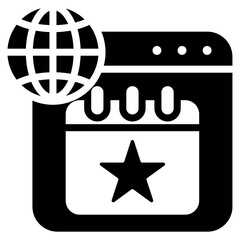 Event Website Glyph Icon