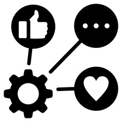 Social Media Integration Glyph Icon