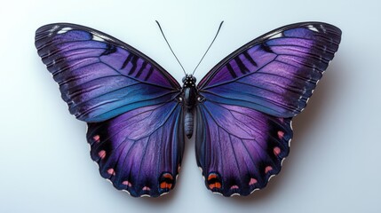 Obraz premium purple black butterfly isolated,studio background