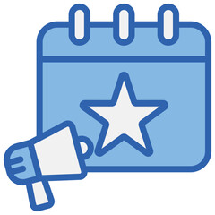 Event Promotion Blue White Icon