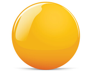 Bright Yellow Sphere Illustration