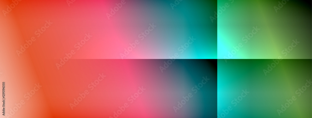 Poster Dynamic shadow lines with gradient colors geometric background