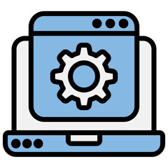 Platform Blue Black Icon