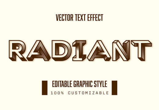 Beige Brown Engraved Vintage Streak Text Effect