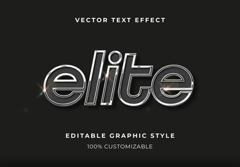 Gray Chrome Metallic Glossy Elegant Shiny Text Effect