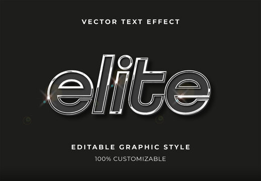 Gray Chrome Metallic Glossy Elegant Shiny Text Effect
