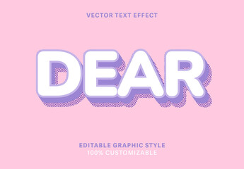 Purple Cute Shadow Dots Playful Typography Text Effect