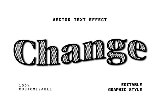 White and Black Scribble Wavy Artistic Text Effect