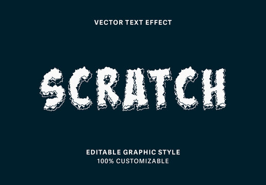 White and Blue Grunge Scratch Rough Noise Text Effect