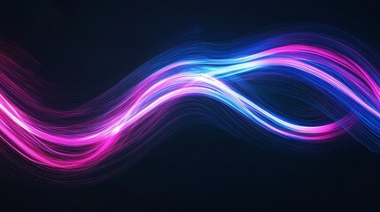 Fototapeta premium Abstract light lines. pink and blue