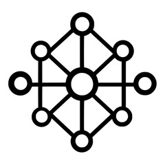 Artificial Intelligence Network Vector Icon Representing AI and Digital Connectivity