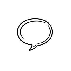 Speech Bubble Vector Icon Representing Communication, Dialogue, and Messaging