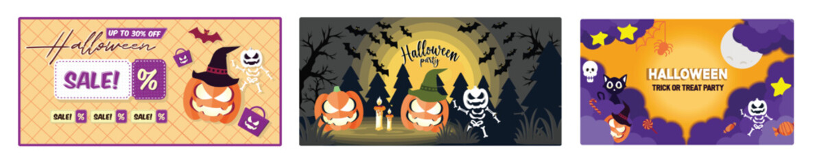 A festive Halloween party with spooky elements.