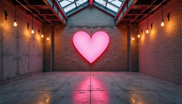 Illuminated heart doorway with string lights for wedding websites - Powered by Adobe