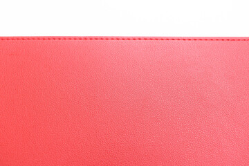 Fototapeta premium shiny red leather texture isolated on white background
