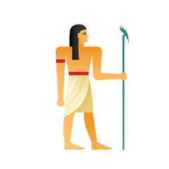 History Elements 2 Ancient Egyptian Man with Spear
