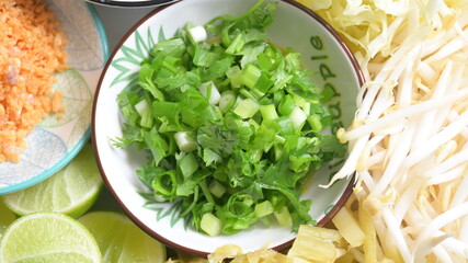 vegetable and condiment for northern soup of Thailand