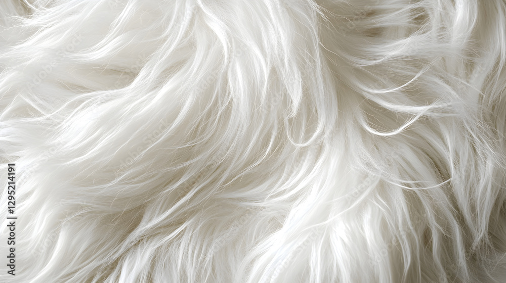 Wall mural fluffy fur in golden tones with delicate shadows adding depth