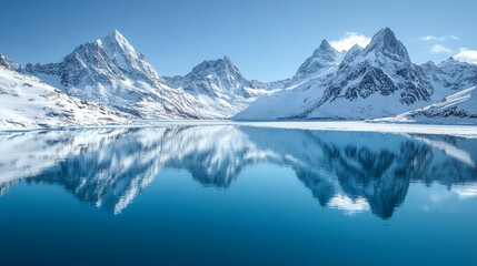 The Arctic tundra's untouched splendor unfolds as a crystal-clear lake merges with the frozen expanse a breathtaking symphony of ice and water in a secluded haven where nature's purity meets modern wo