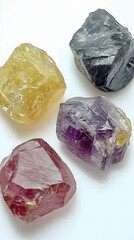 Vibrant assortment of natural gemstones showcasing unique colors and textures