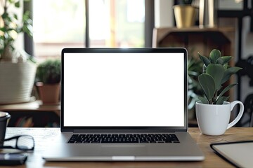 Vibrant Color Image of Responsive Web Design Computer Display with Laptop Isolated
