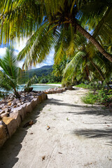 Obraz premium Anse A La Mouche Beach, Island Mahe, Republic of Seychelles.