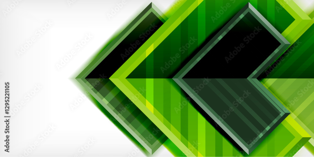 Poster Arrow symbols created with 3d effects and line texture geometric abstract background