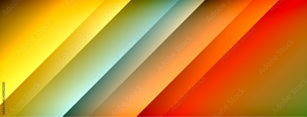 Poster Colorful gradient with lines made of shadow and light. Creative background
