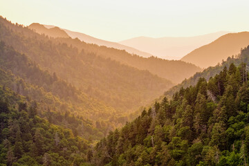 Sunset from Morton Overlook, Great Smoky Mountains National Park, TN