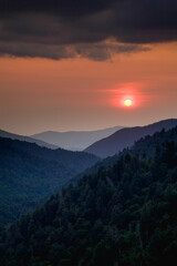 Sunset from Morton Overlook, Great Smoky Mountains National Park, TN