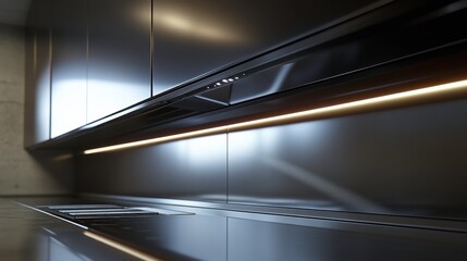 Obraz premium Sleek Luxury Kitchen Appliances with Soft Lighting