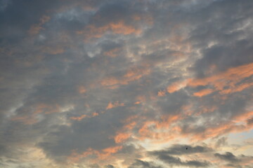 Obraz premium Beautiful clouds at the sunset