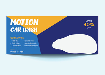 Car Wash Facebook Cover & Banner Template | Customizable Social Media Design