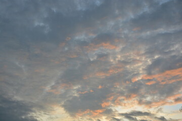 Beautiful clouds at the sunset
