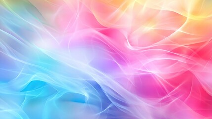 Abstract colorful waves of light in vibrant hues.