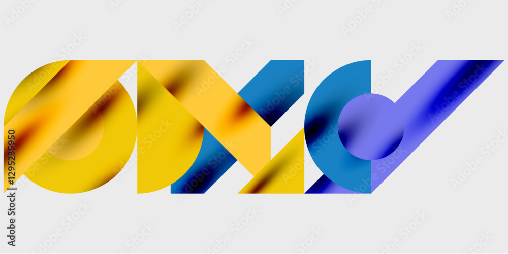 Poster Modern abstract background featuring circles, lines, and triangles in a dynamic geometric composition. Perfect for stylish, tech, or creative-themed designs