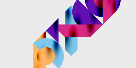 Modern abstract background featuring circles, lines, and triangles in a dynamic geometric composition. Perfect for stylish, tech, or creative-themed designs