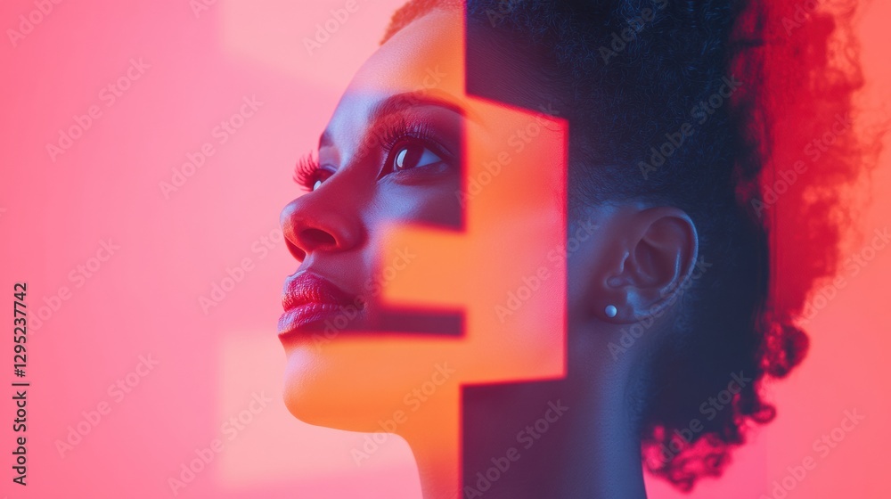 Aufkleber chromatic fusion next-gen digital identity visualization - immersive ai-powered personal branding th