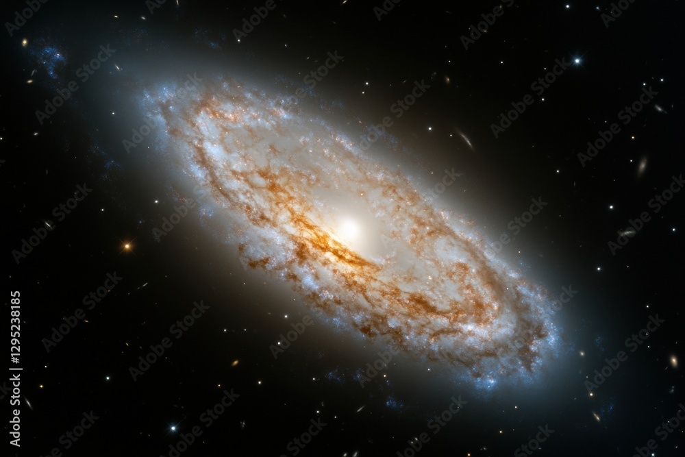 Leinwandbilder cosmic frontiers high-resolution spiral galaxy visualization - immersive astronomical exploration fo