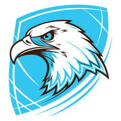 Powerful and majestic eagle head vector illustration, perfect for logos, mascots, and sports branding